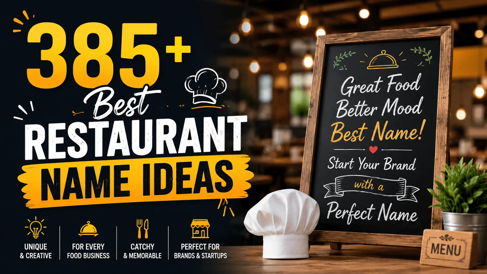 385+ Best Restaurant Name Ideas for Every Food Business