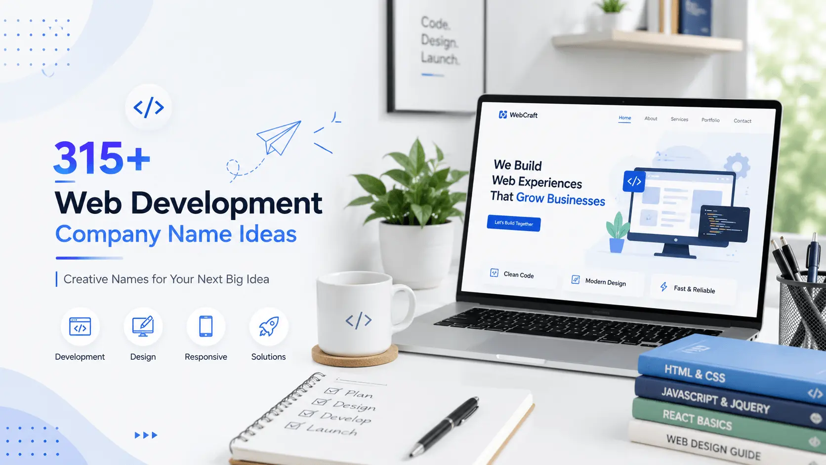 315+ Web Development Company Name Ideas for Modern Startups