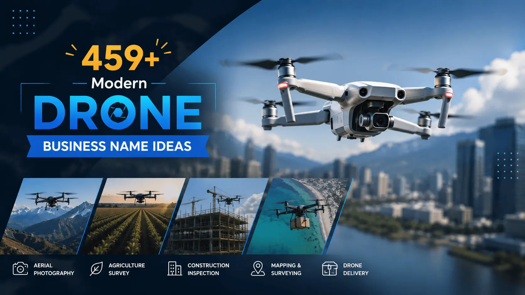 459+ Modern Drone Business Name Ideas for Creative Brands