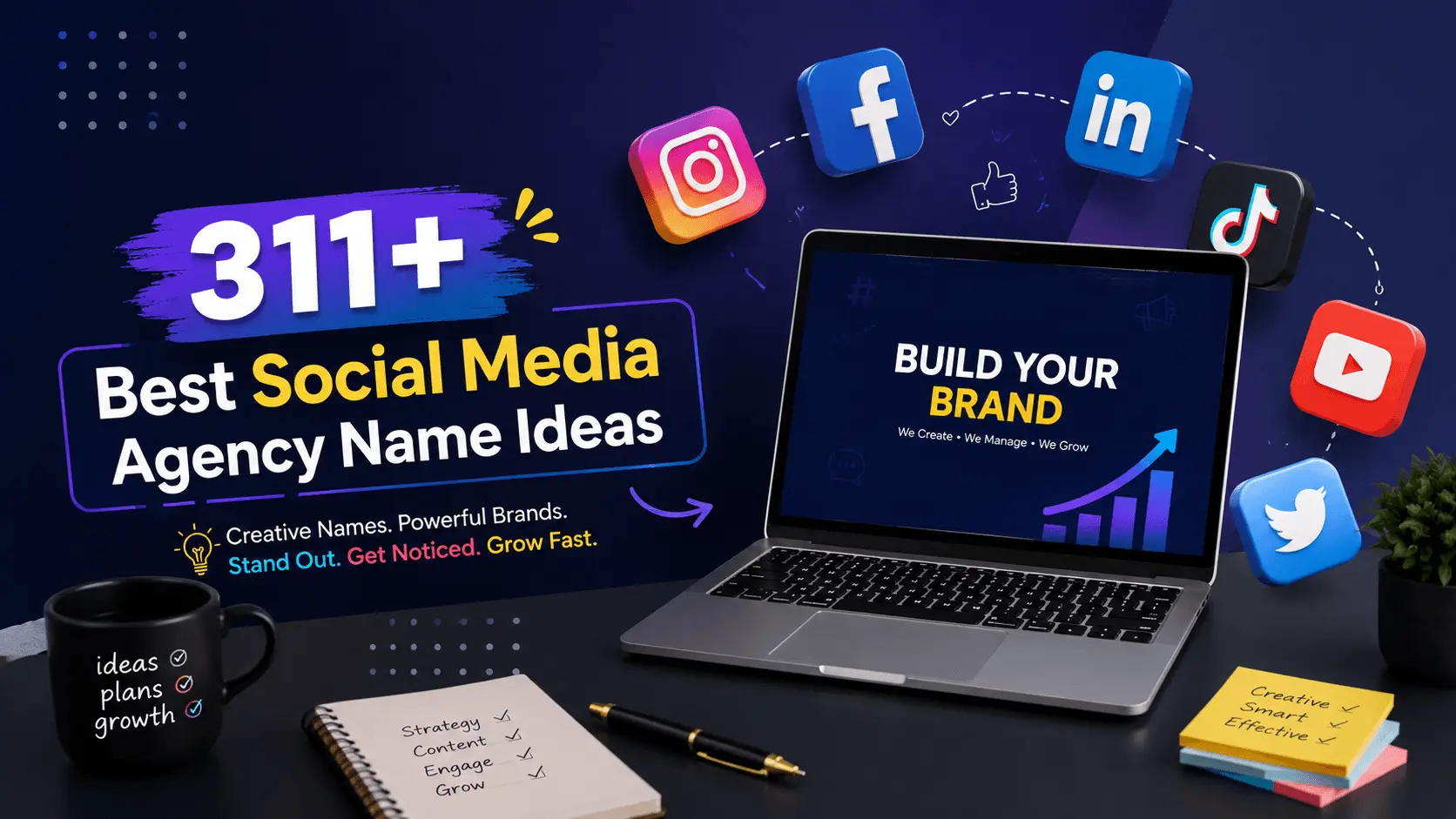 311+ Best Social Media Agency Name Ideas for Creative Brands