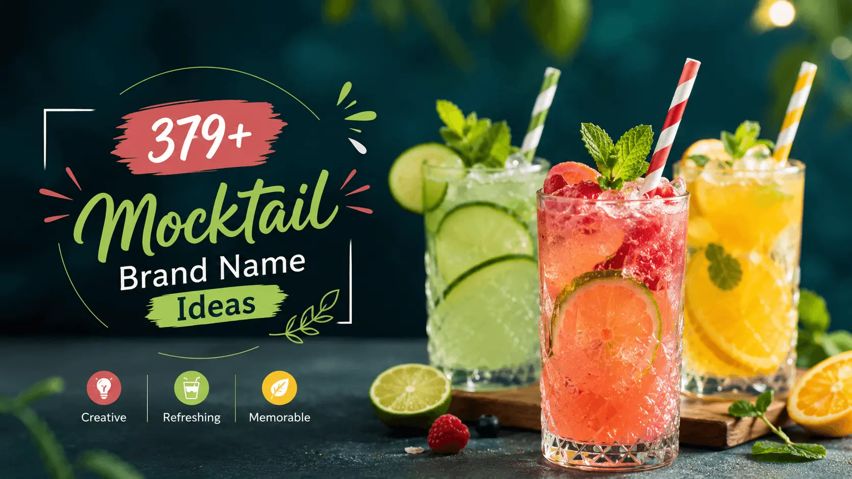379+ Best Mocktail Brand Name Ideas for Refreshment Startups