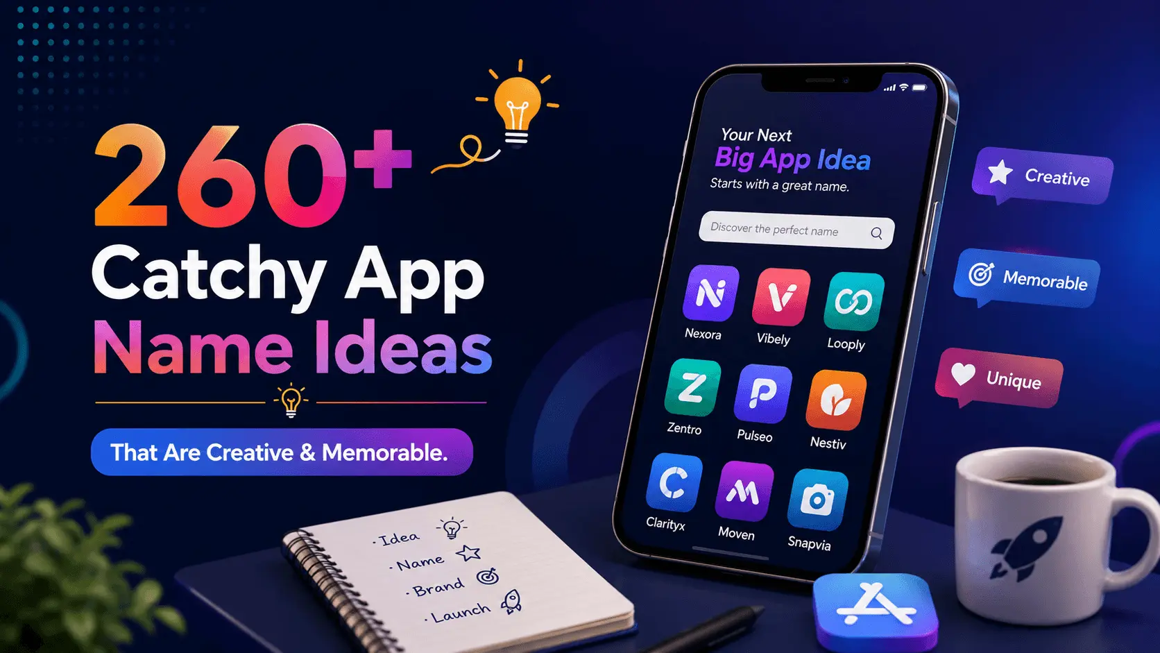 260+ Catchy App Name Ideas That Are Creative & Memorable