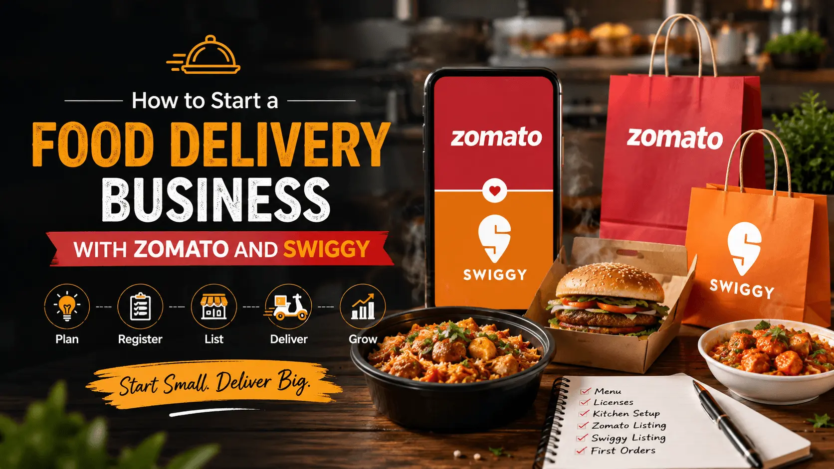 How to Start a Food Delivery Business With Zomato and Swiggy