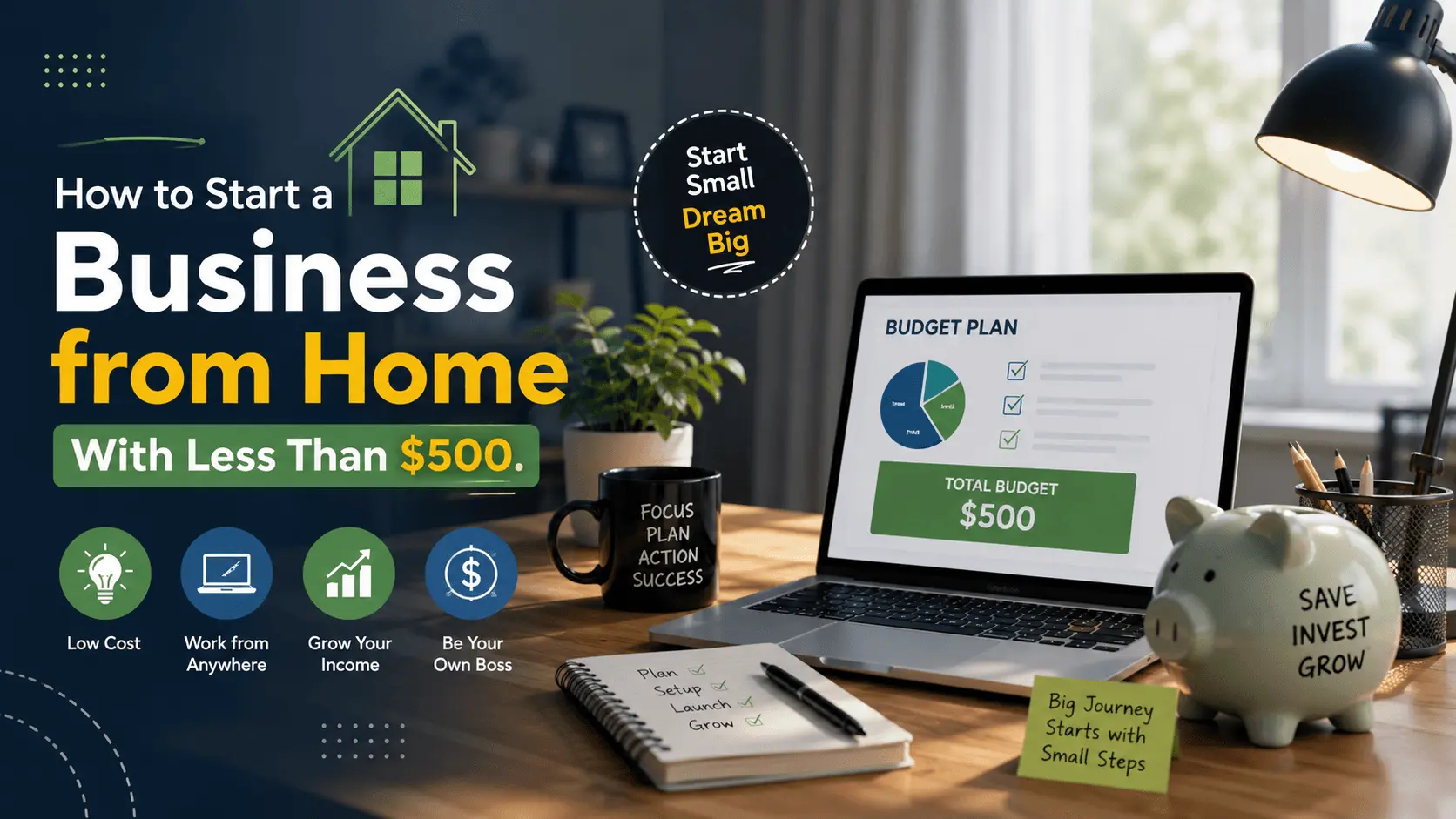 How to Start a Business from Home With Less Than $500