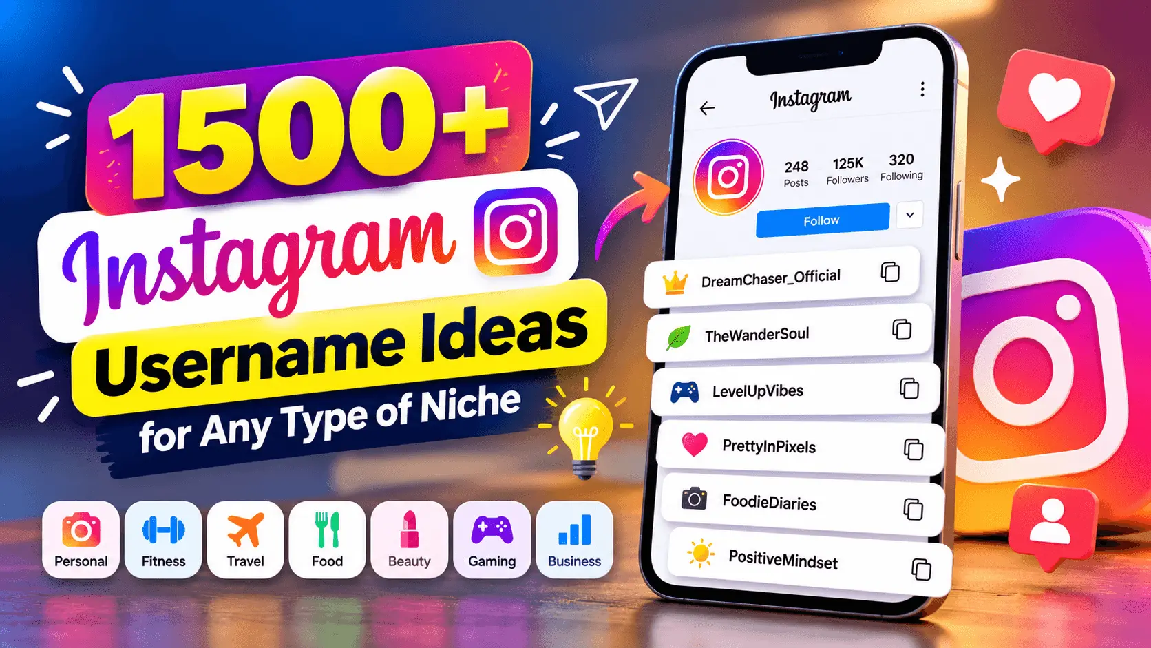 1500+ Instagram Username Ideas for Any Type of Niche